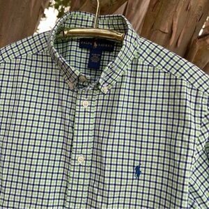 RALPH LAUREN POLO Boys size XL plaid Button Down Shirt